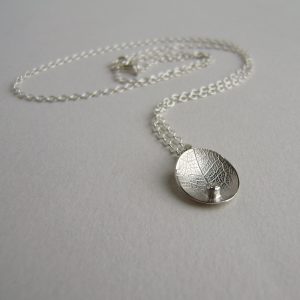 Alternative view of Diamond oval dish necklace