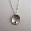 Diamond oval dish necklace