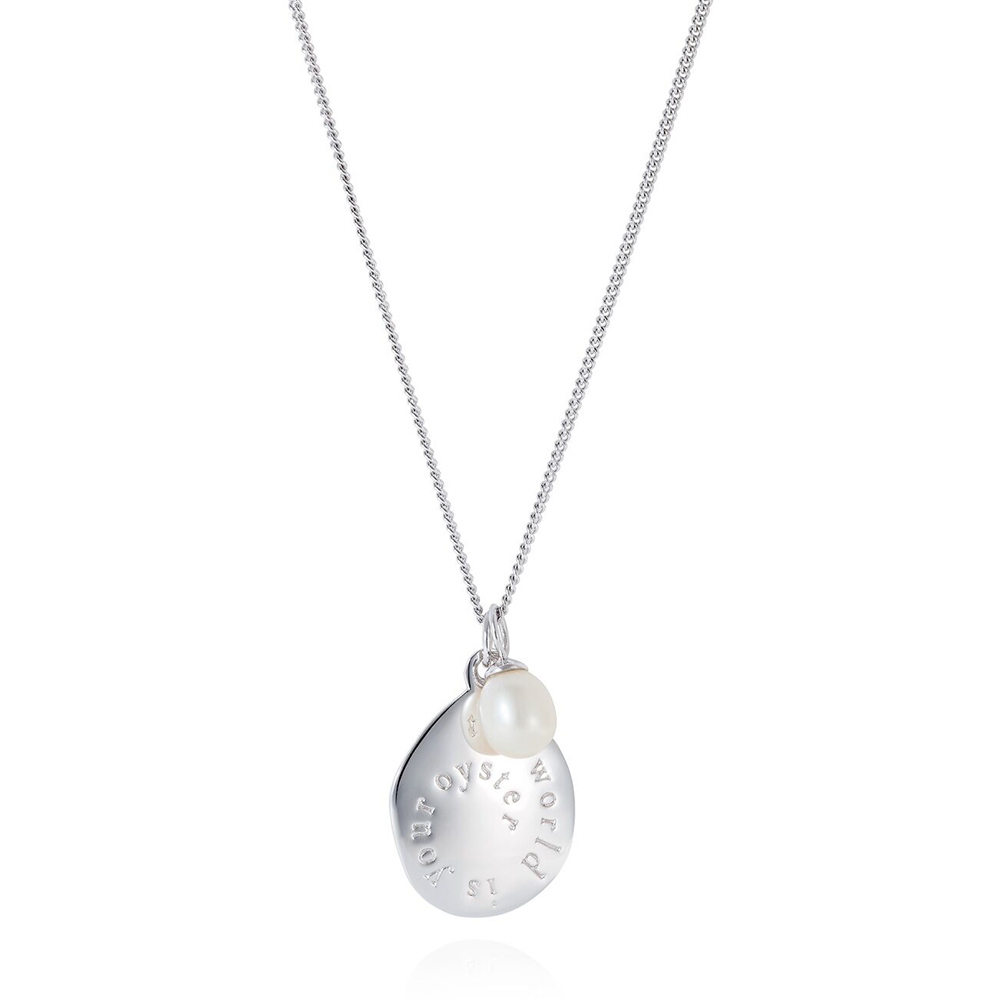 The world is your oyster necklace