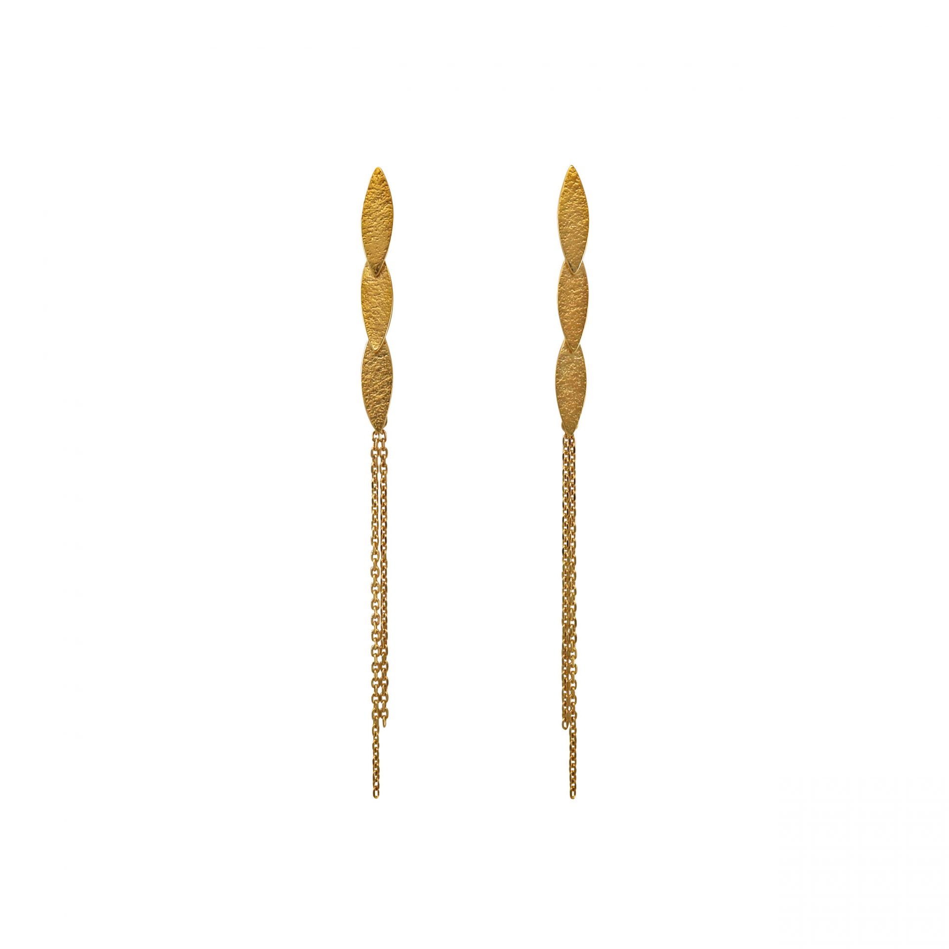 Icarus golden tassel earrings