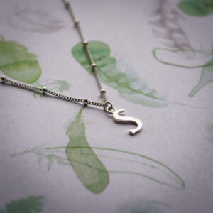 Alternative view of Art Nouveau initial necklace