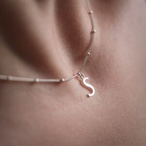 Art Nouveau initial necklace
