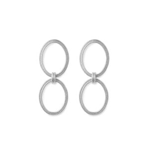 Ellipse double hoop studs