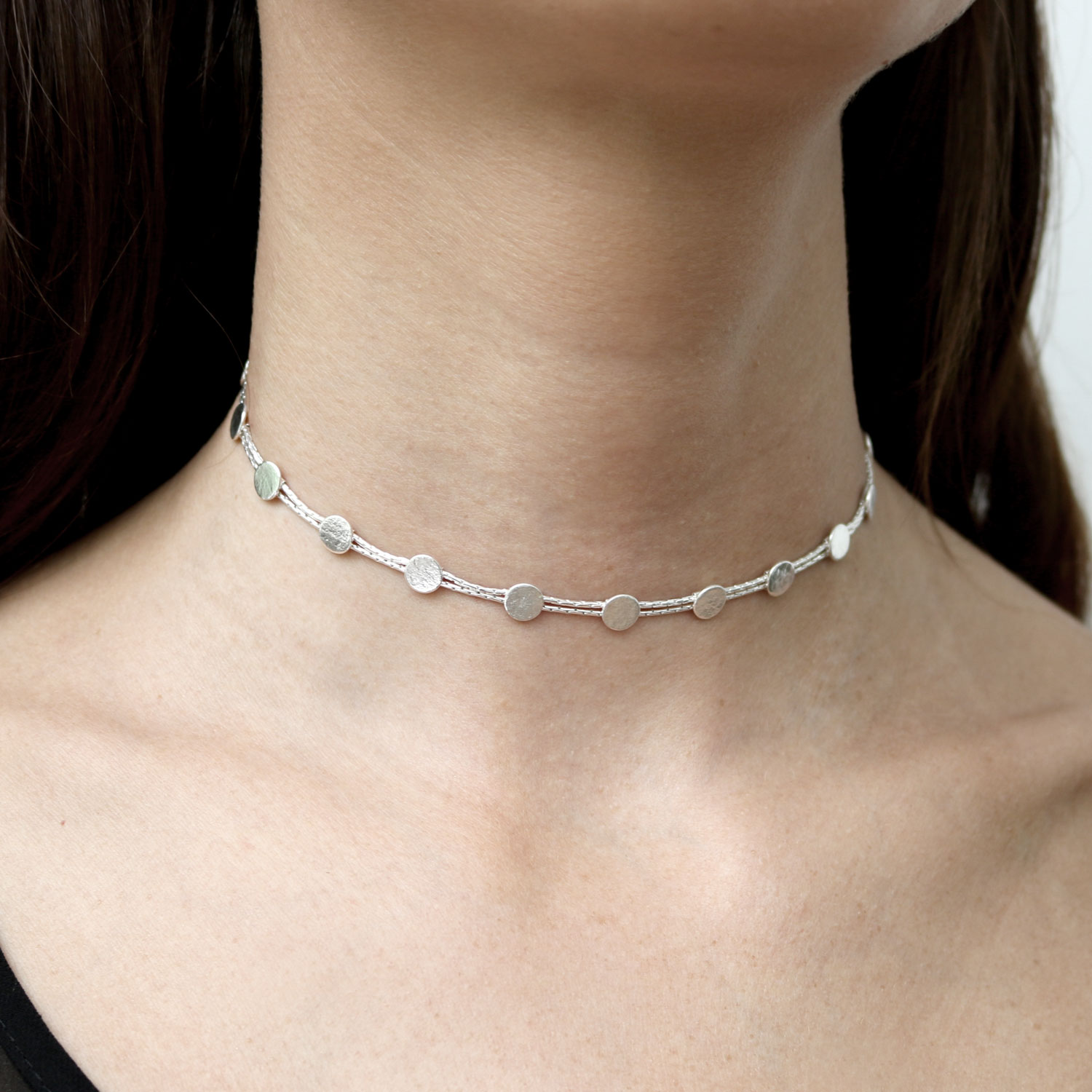 Paillette vermeil wrap choker - Image 4