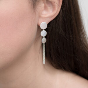 Paillette triple disc silver drops - Image 2
