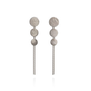 Paillette triple disc silver drops
