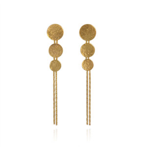 Paillette triple disc vermeil drops