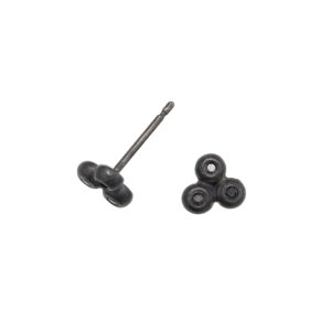 Midnight diamond trio studs