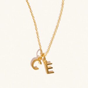 Golden initial pendant