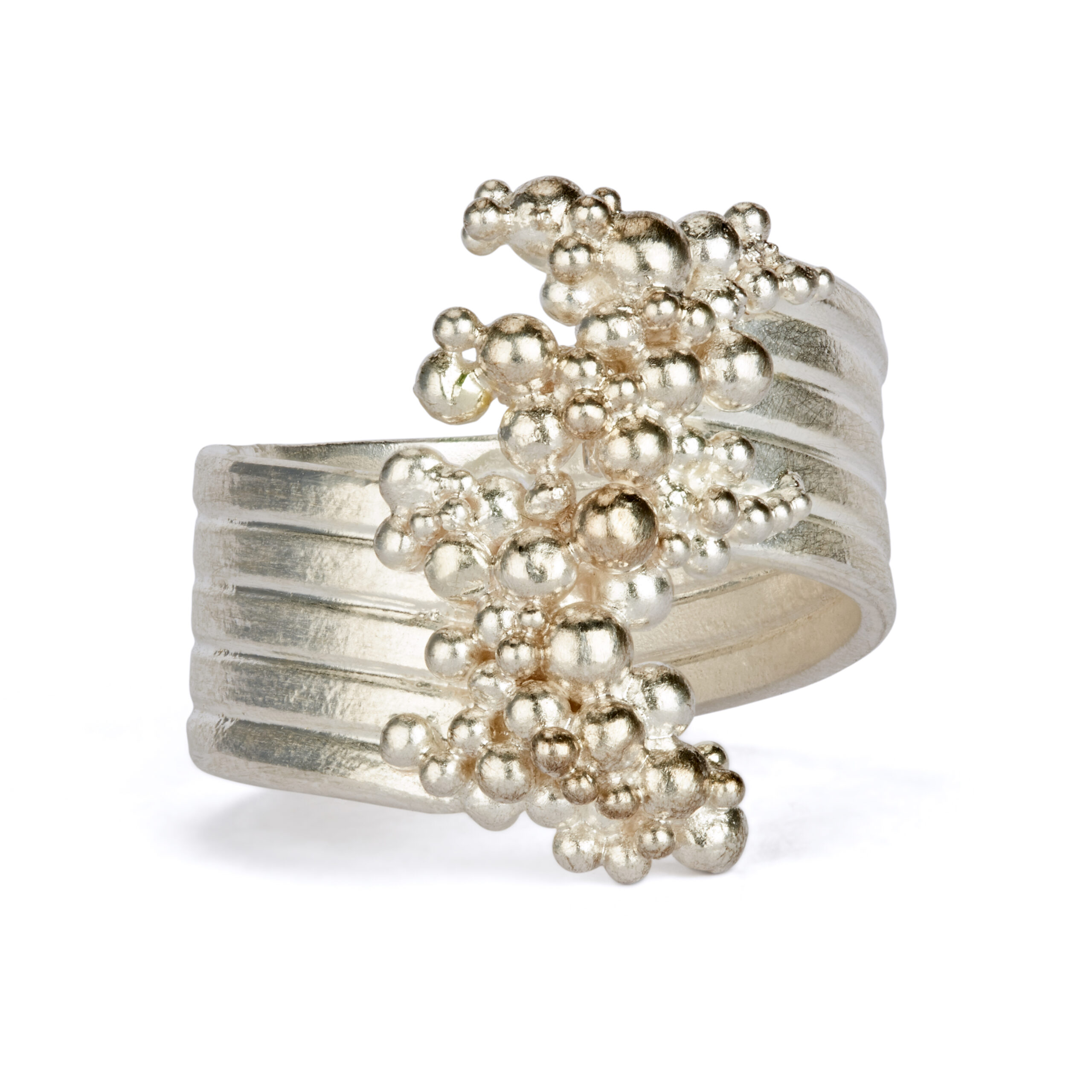 Silver whorl ring