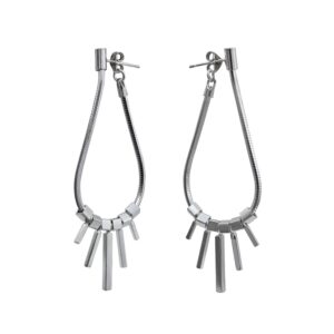 Metropolis chain loop earrings