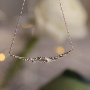 Alternative view of Orno crescent necklace