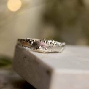 Alternative view of Orno wide silver ring