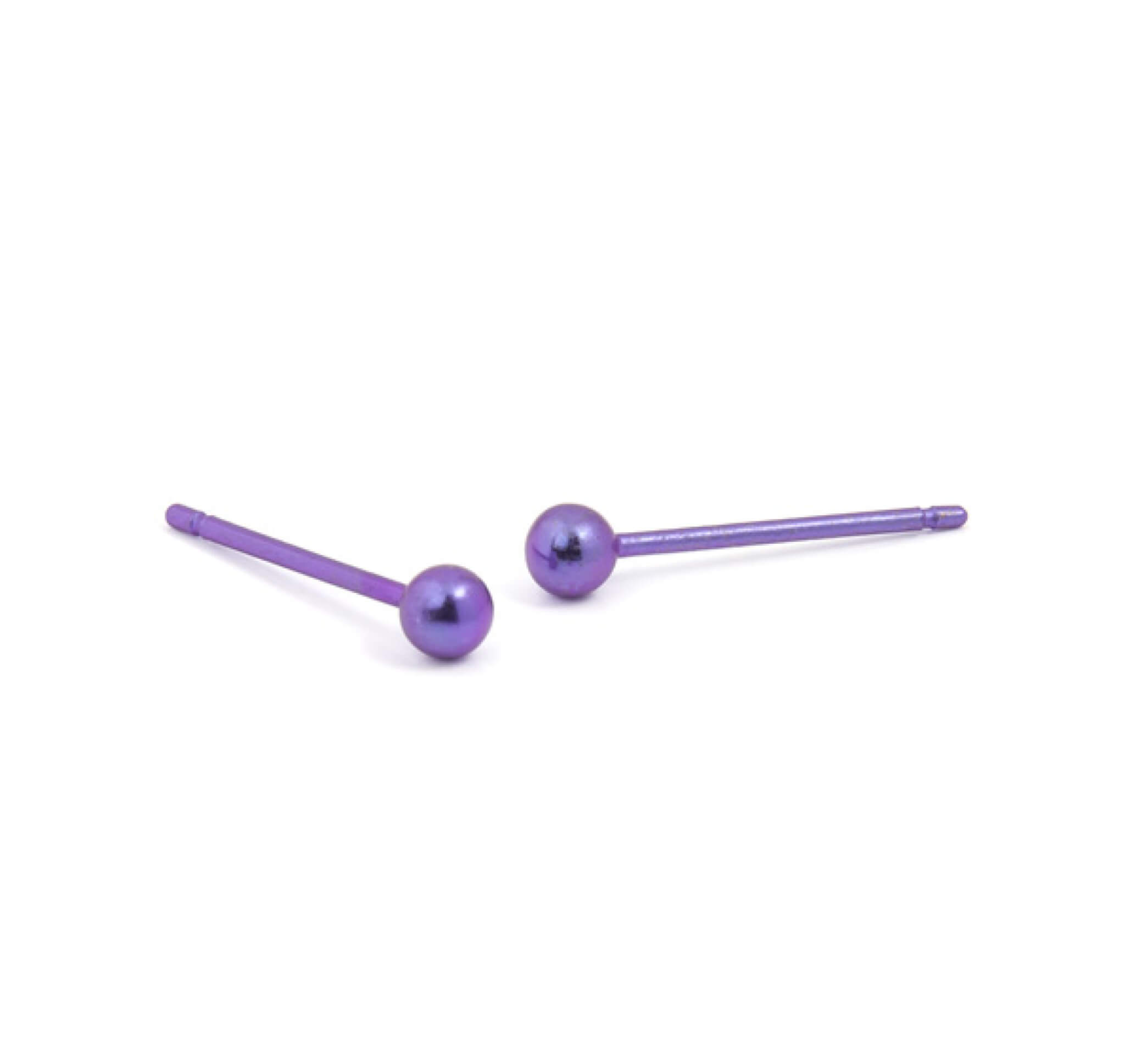 3mm colour ball titanium studs