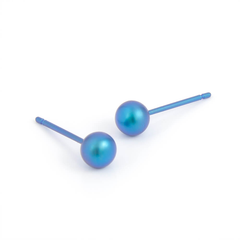 5mm colour ball titanium studs