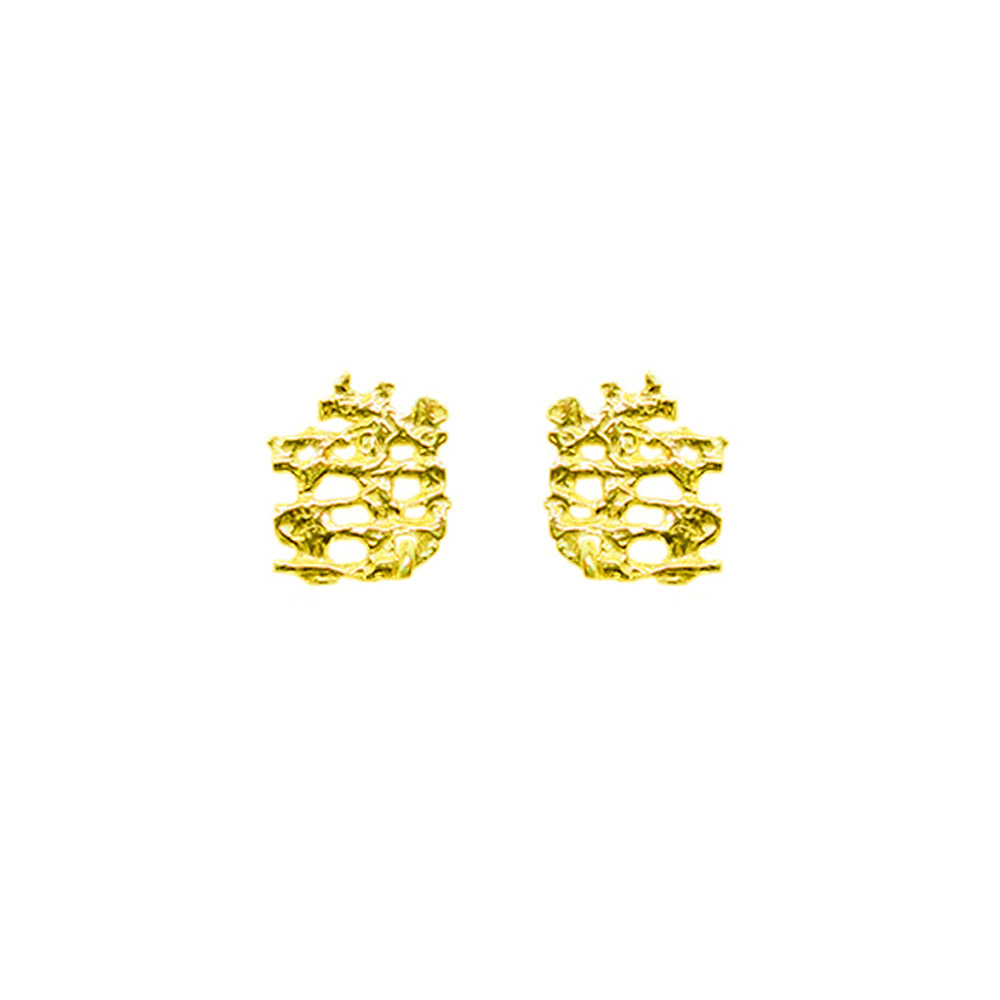 Gold fragments studs