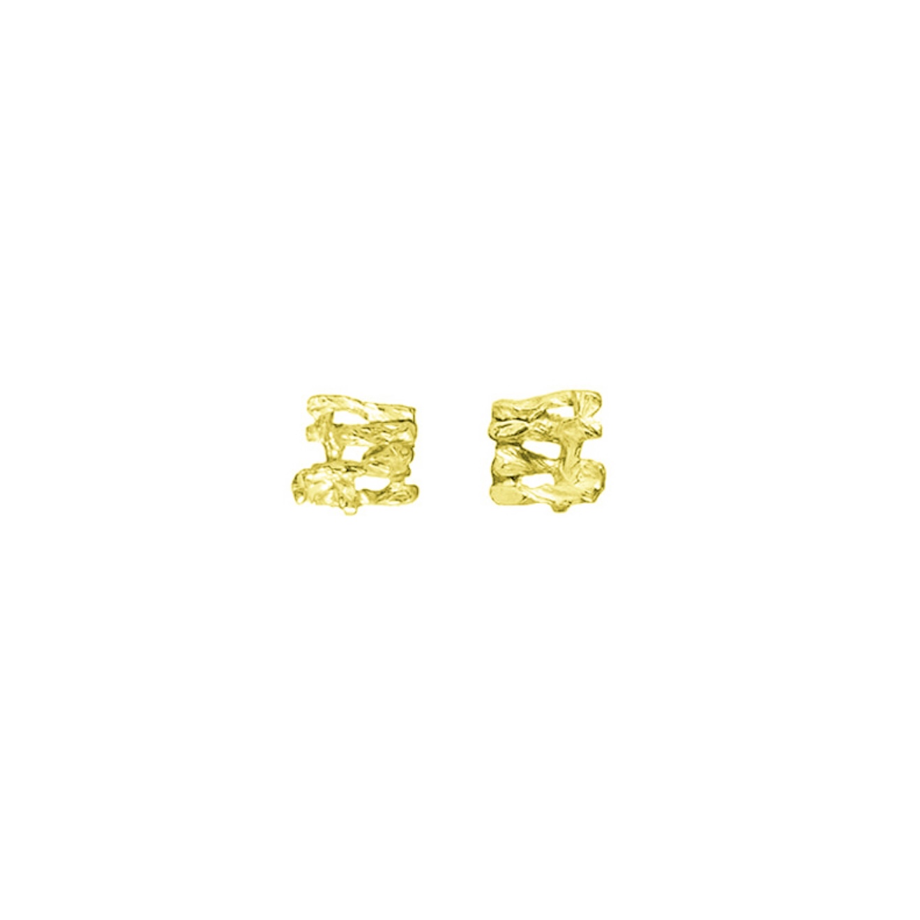 Fragments framework gold square studs