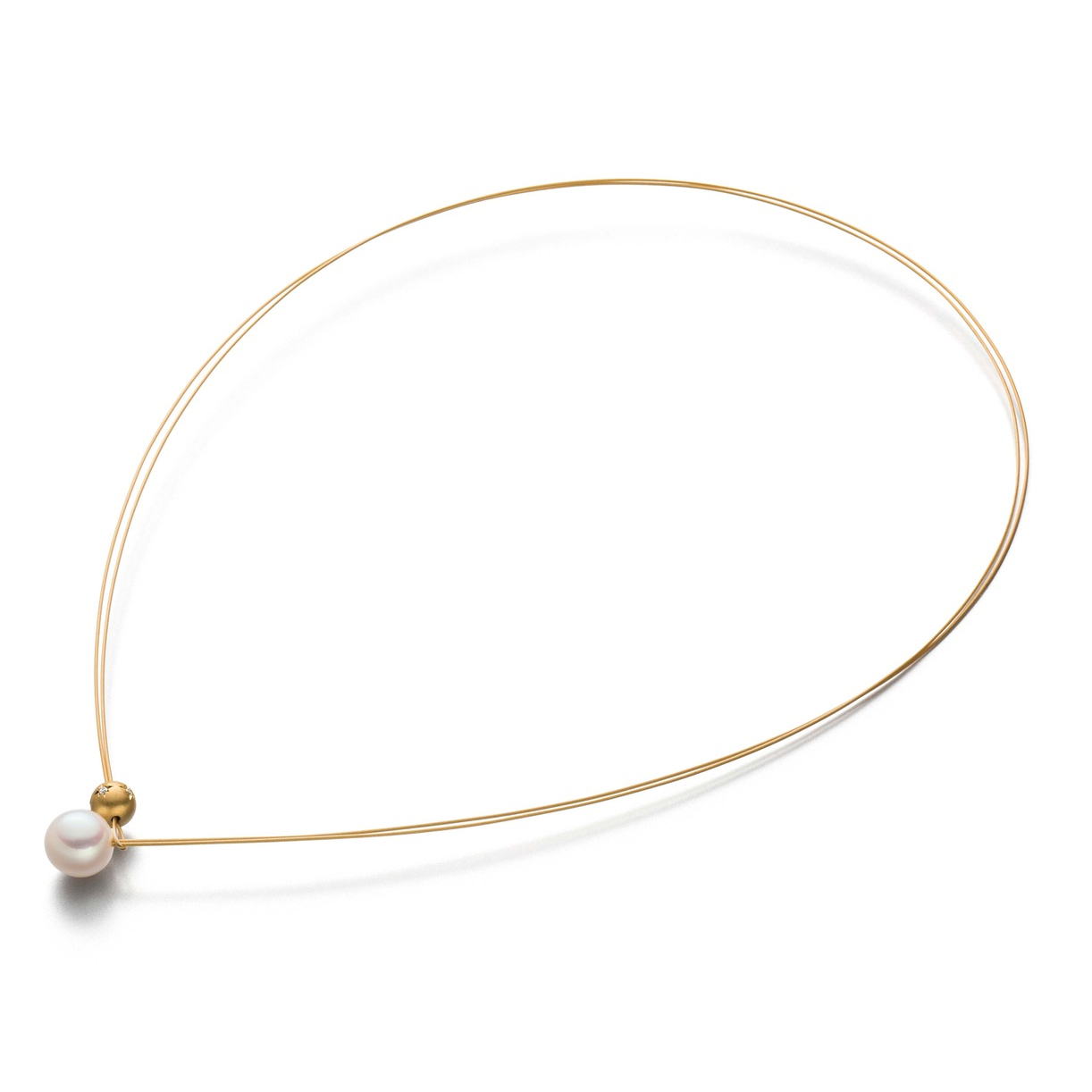 Diamond duo vermeil collar