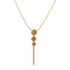 Paillette vermeil triple disc pendant