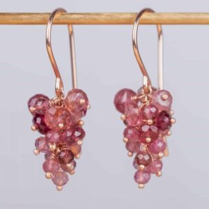 Pink tourmaline grape earrings - Image 3
