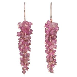 Wisteria pink tourmaline drop earrings