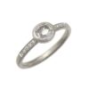Platinum rose cut diamond ring