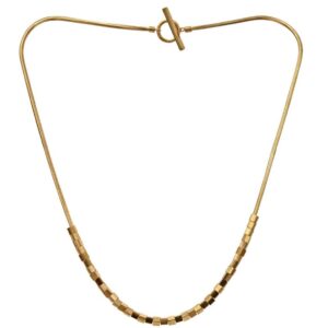 Alternative view of Golden metropolis T-bar necklace