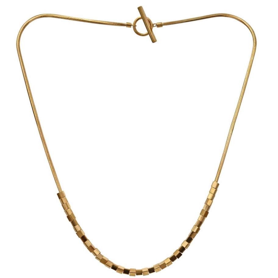 Golden metropolis T-bar necklace - Image 2