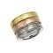 Alternative view of Narrow silver & 18ct yellow gold fused ring