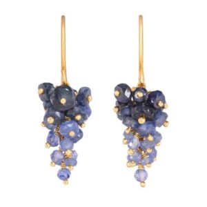 Sapphire grape earrings