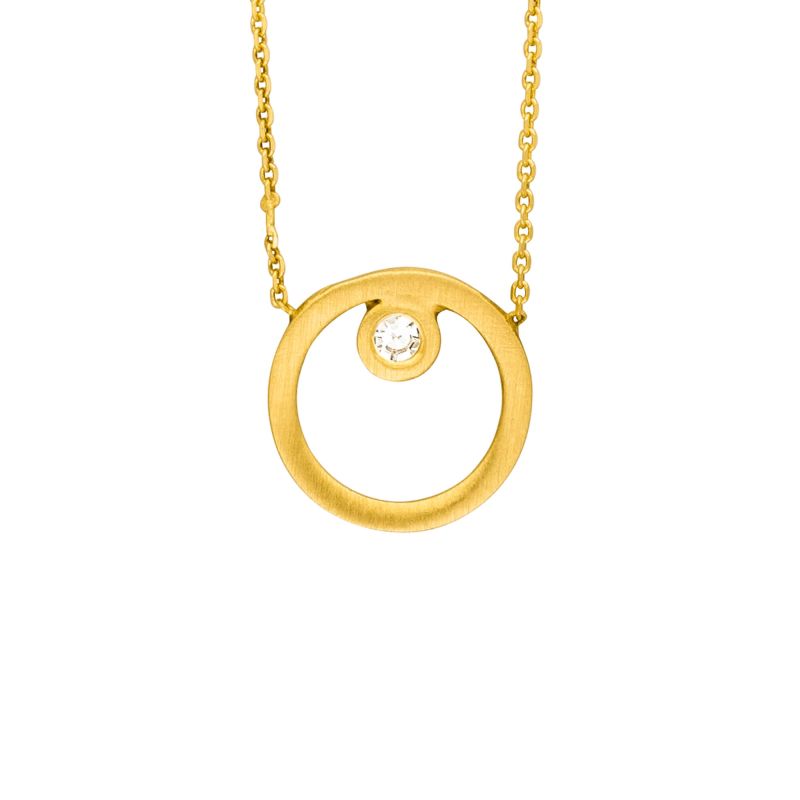 Circled diamond pendant