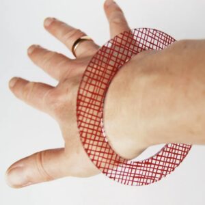 Alternative view of Oval disc bangle