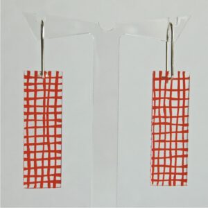 Grid drop earrings
