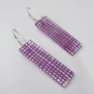 Grid drop earrings