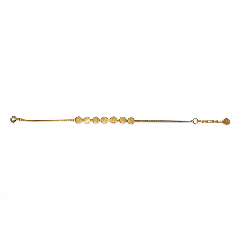 Paillette vermeil skinny bracelet - Image 2