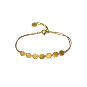 Paillette vermeil skinny bracelet