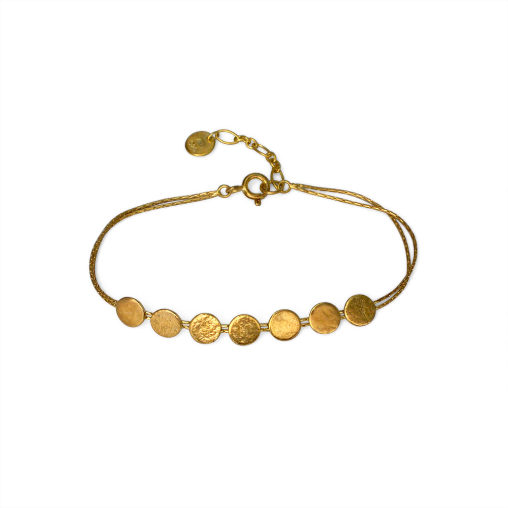 Paillette vermeil skinny bracelet