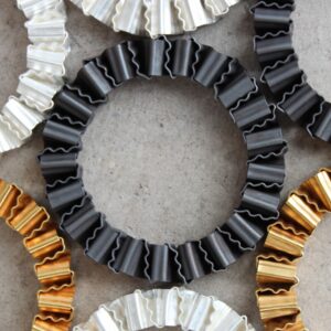 XYZ oxidised silver bangle