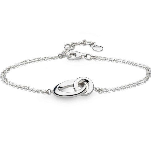 Cirque link double chain bracelet