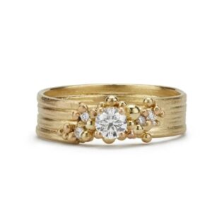 Spindrift diamond ring