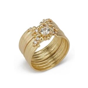 Alternative view of Diamond spindrift wedding band