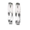 Edges double hoop earrings