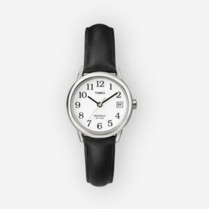 Easy reader black leather watch