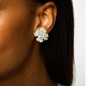 Unravelled medium weave square earrings - Image 2