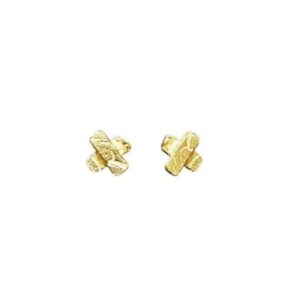 Unravelled tiny cross earrings - Image 3