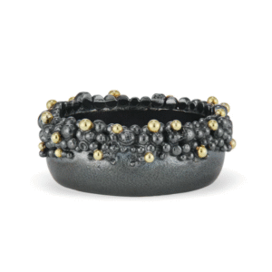Alternative view of Flurry oxi silver & 18ct yellow gold