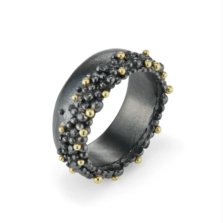Flurry oxi silver & 18ct yellow gold
