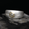 Grey diamond hexagon ring