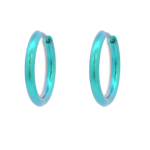 Medium round titanium hoops