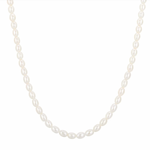 Golden pearl necklace